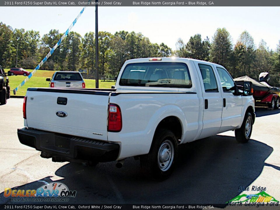 2011 Ford F250 Super Duty XL Crew Cab Oxford White / Steel Gray Photo #5