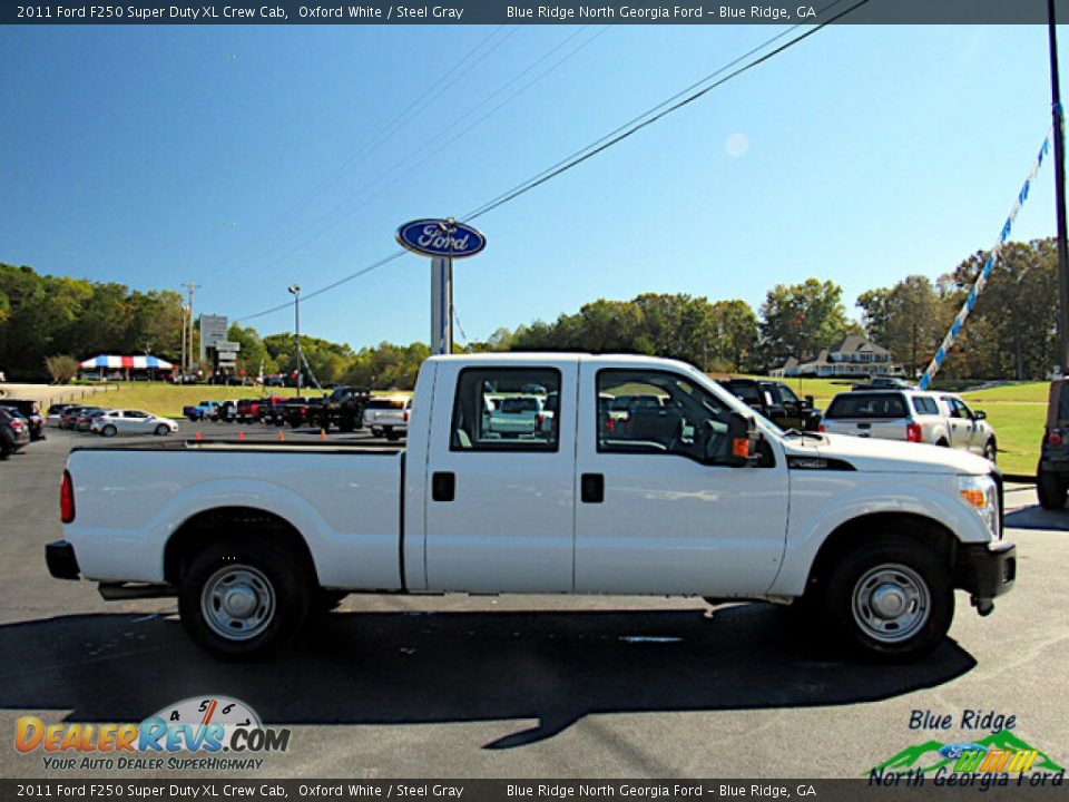 2011 Ford F250 Super Duty XL Crew Cab Oxford White / Steel Gray Photo #6