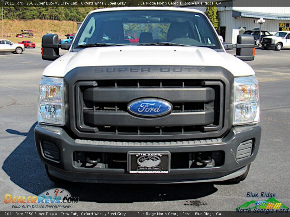 2011 Ford F250 Super Duty XL Crew Cab Oxford White / Steel Gray Photo #8