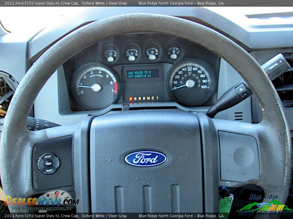 2011 Ford F250 Super Duty XL Crew Cab Oxford White / Steel Gray Photo #16