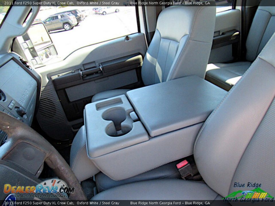 2011 Ford F250 Super Duty XL Crew Cab Oxford White / Steel Gray Photo #18