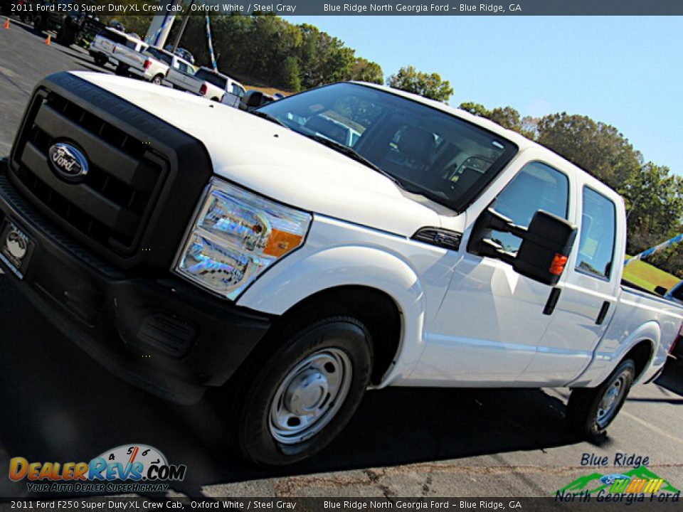 2011 Ford F250 Super Duty XL Crew Cab Oxford White / Steel Gray Photo #20