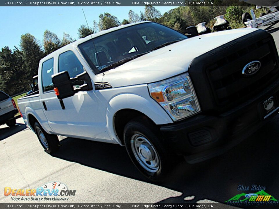 2011 Ford F250 Super Duty XL Crew Cab Oxford White / Steel Gray Photo #21