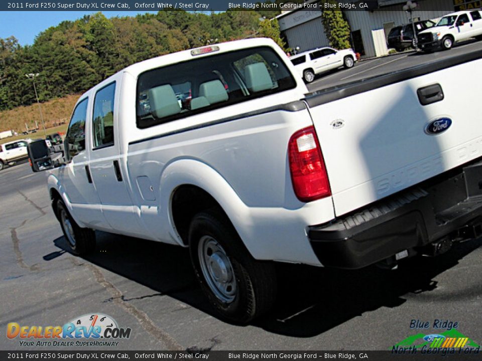 2011 Ford F250 Super Duty XL Crew Cab Oxford White / Steel Gray Photo #22