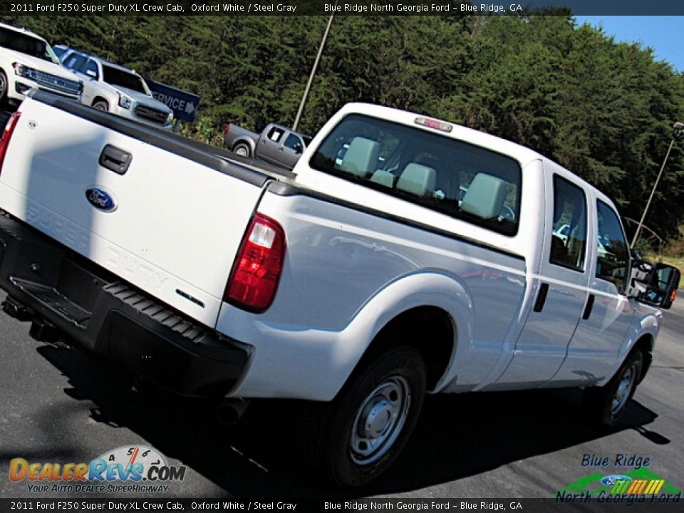 2011 Ford F250 Super Duty XL Crew Cab Oxford White / Steel Gray Photo #23