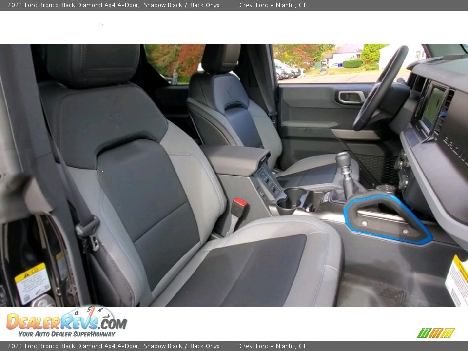 Front Seat of 2021 Ford Bronco Black Diamond 4x4 4-Door Photo #24
