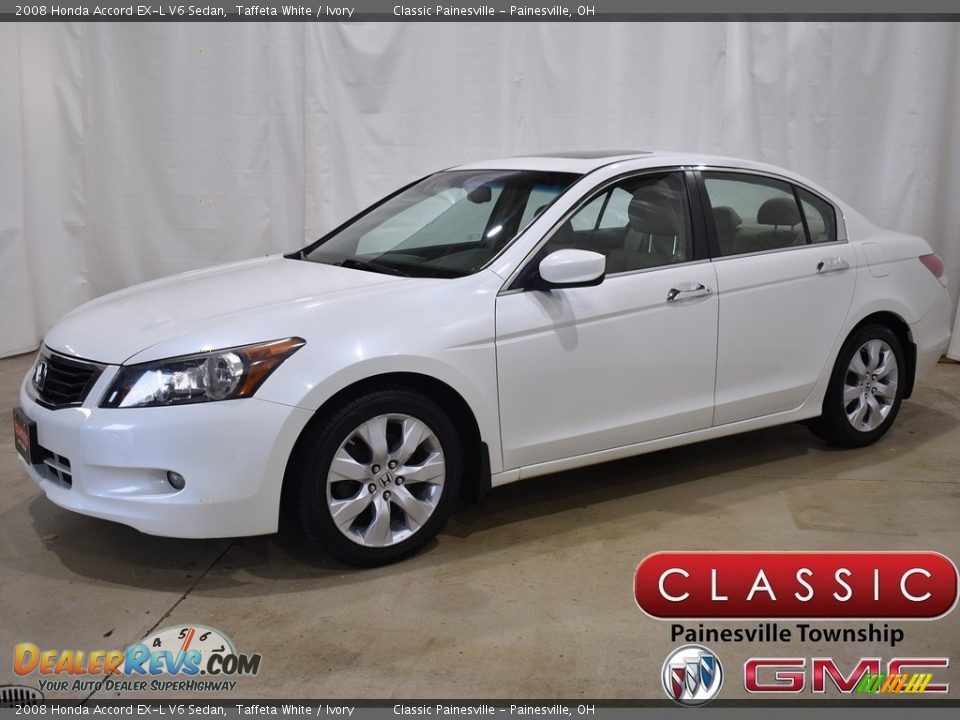 2008 Honda Accord EX-L V6 Sedan Taffeta White / Ivory Photo #1