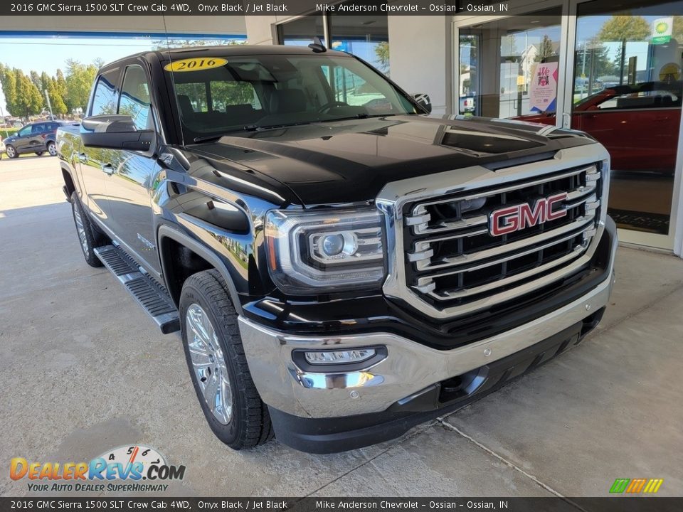 2016 GMC Sierra 1500 SLT Crew Cab 4WD Onyx Black / Jet Black Photo #2