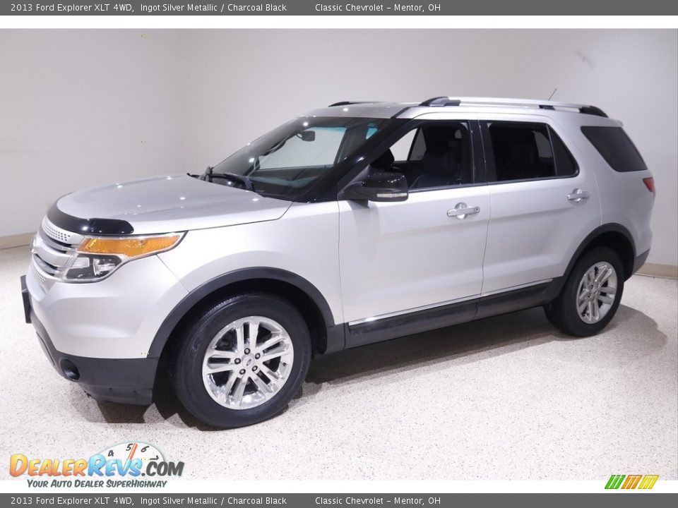 2013 Ford Explorer XLT 4WD Ingot Silver Metallic / Charcoal Black Photo #3