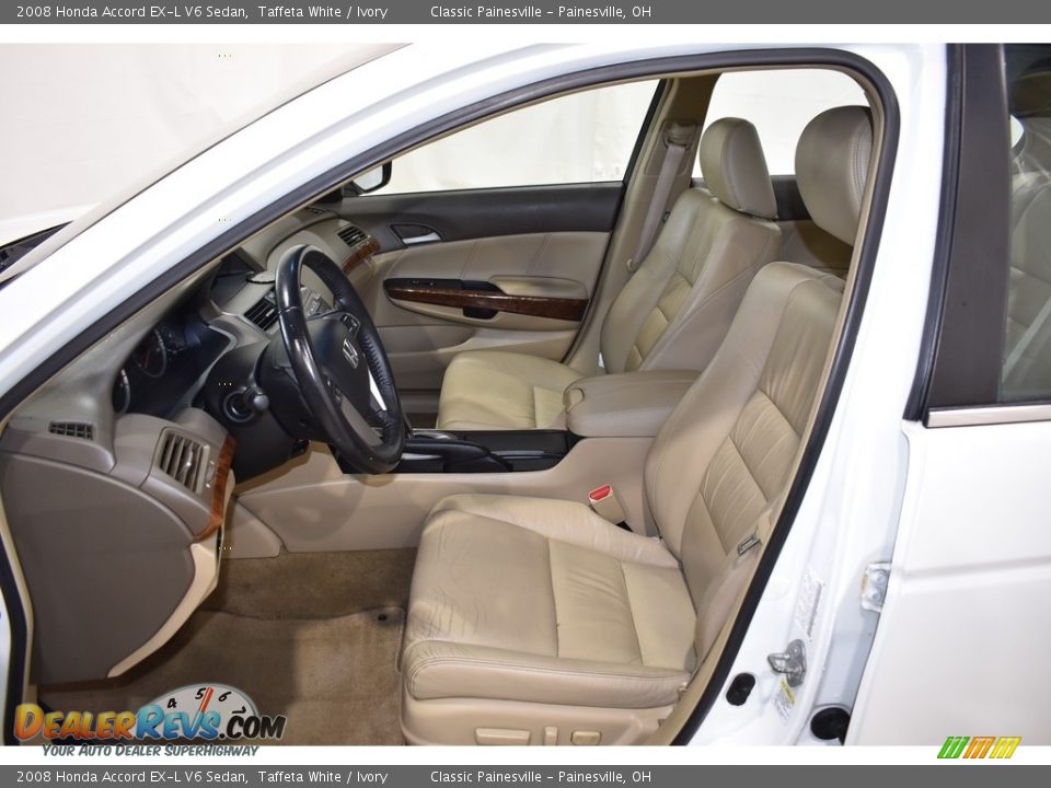 2008 Honda Accord EX-L V6 Sedan Taffeta White / Ivory Photo #8