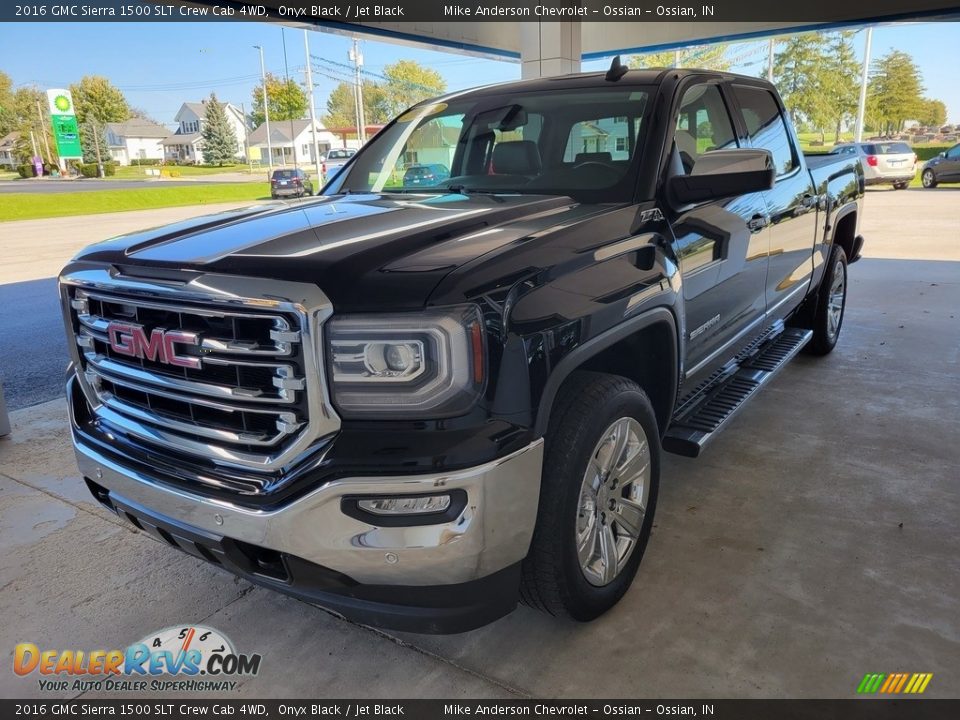 2016 GMC Sierra 1500 SLT Crew Cab 4WD Onyx Black / Jet Black Photo #7