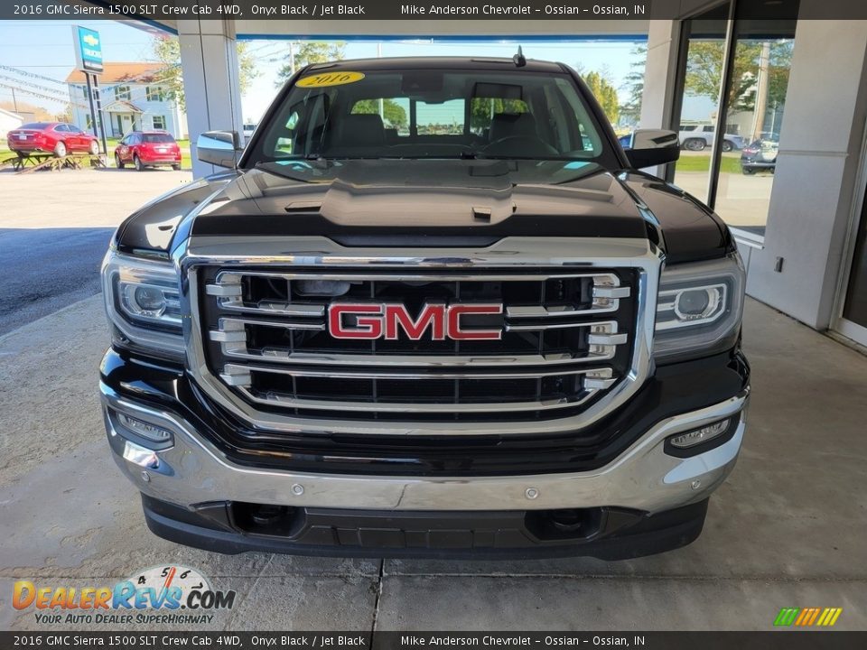 2016 GMC Sierra 1500 SLT Crew Cab 4WD Onyx Black / Jet Black Photo #8