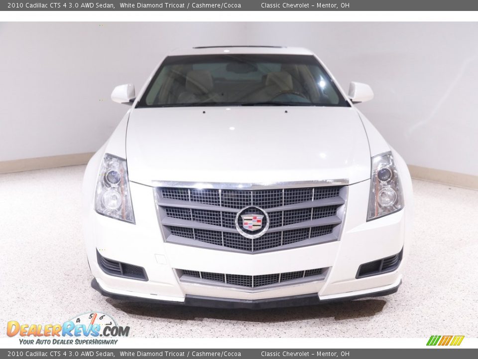 2010 Cadillac CTS 4 3.0 AWD Sedan White Diamond Tricoat / Cashmere/Cocoa Photo #2