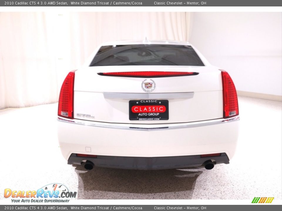 2010 Cadillac CTS 4 3.0 AWD Sedan White Diamond Tricoat / Cashmere/Cocoa Photo #16