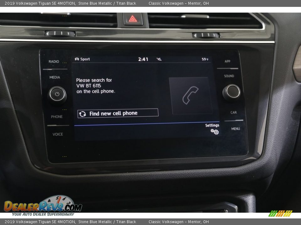 2019 Volkswagen Tiguan SE 4MOTION Stone Blue Metallic / Titan Black Photo #11