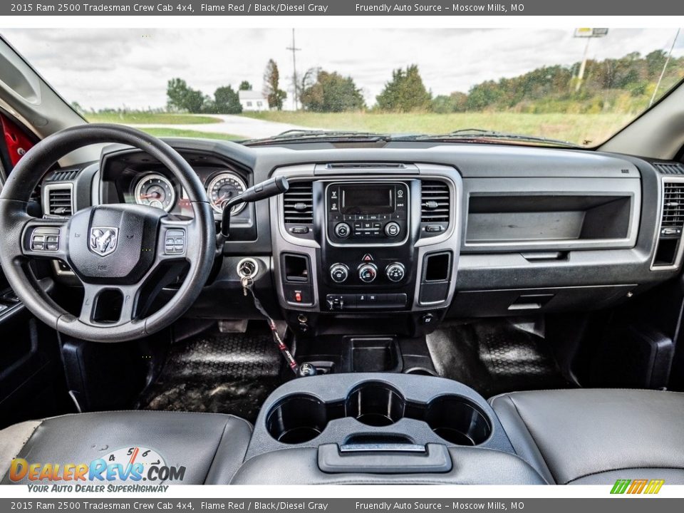 Black/Diesel Gray Interior - 2015 Ram 2500 Tradesman Crew Cab 4x4 Photo #31