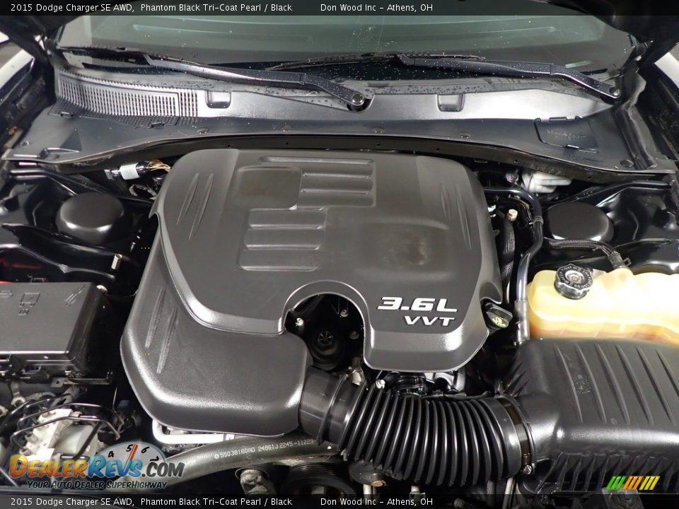 2015 Dodge Charger SE AWD Phantom Black Tri-Coat Pearl / Black Photo #6