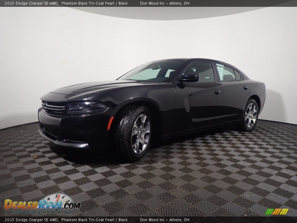 2015 Dodge Charger SE AWD Phantom Black Tri-Coat Pearl / Black Photo #7