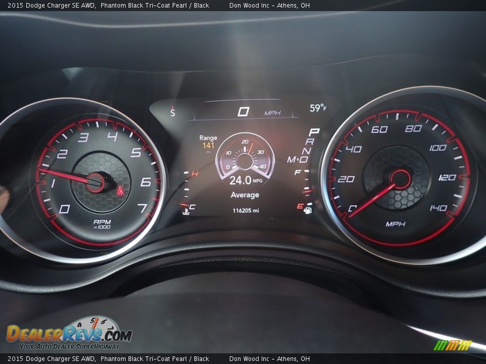 2015 Dodge Charger SE AWD Phantom Black Tri-Coat Pearl / Black Photo #27