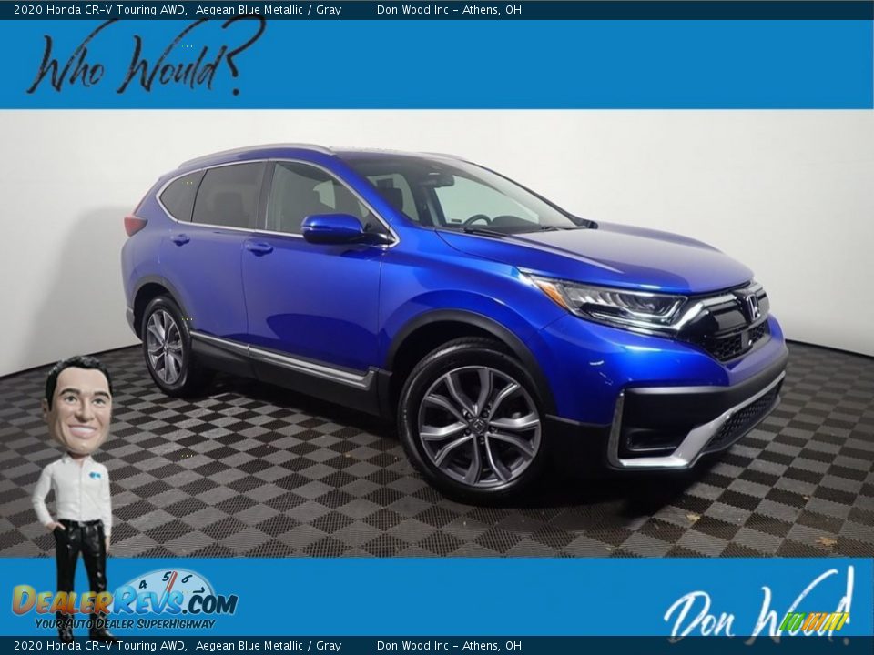 2020 Honda CR-V Touring AWD Aegean Blue Metallic / Gray Photo #1