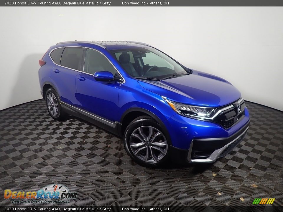 2020 Honda CR-V Touring AWD Aegean Blue Metallic / Gray Photo #6