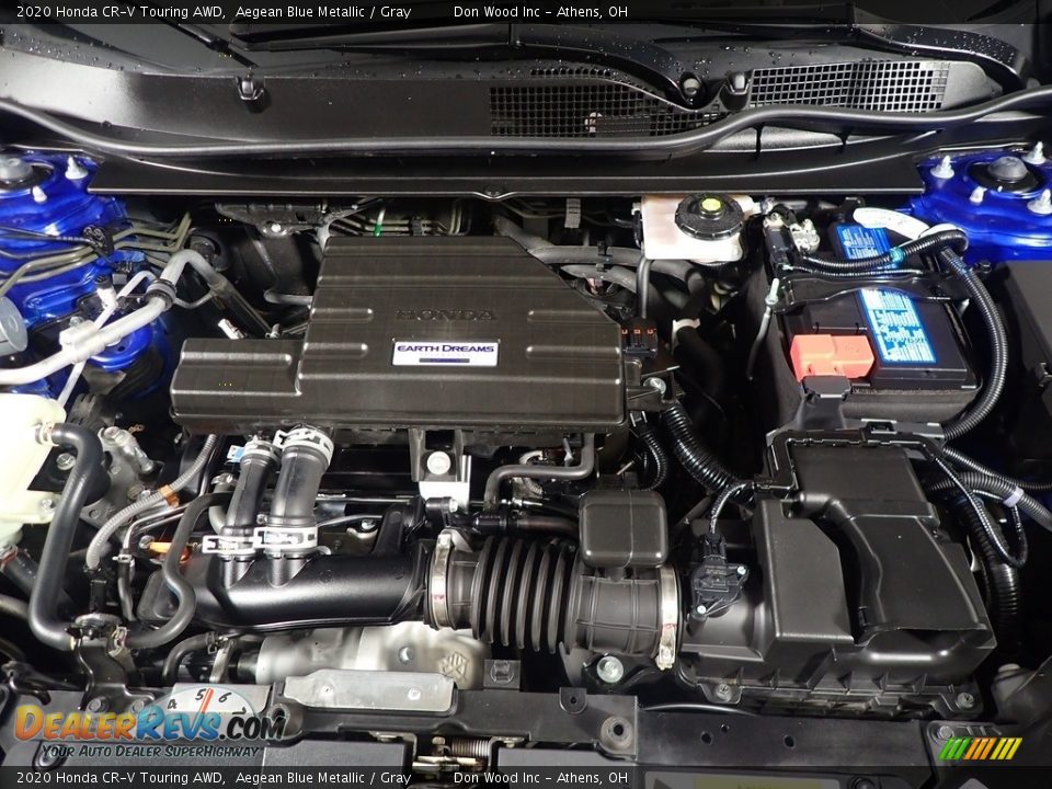 2020 Honda CR-V Touring AWD Aegean Blue Metallic / Gray Photo #10