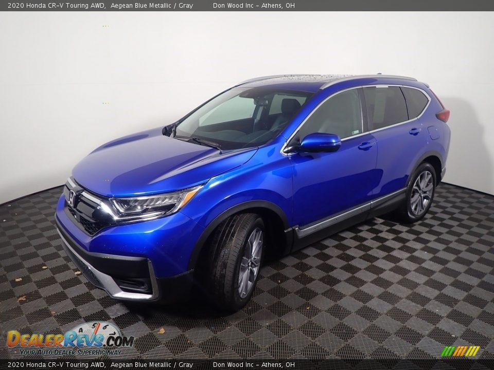 2020 Honda CR-V Touring AWD Aegean Blue Metallic / Gray Photo #12