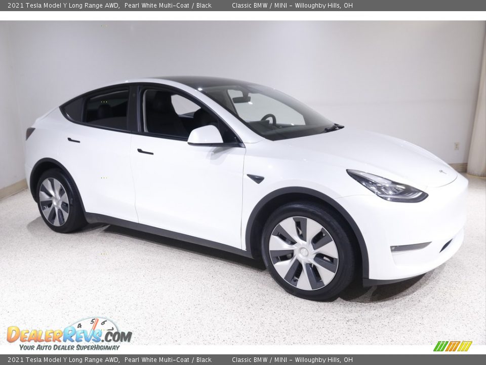 Pearl White Multi-Coat 2021 Tesla Model Y Long Range AWD Photo #1