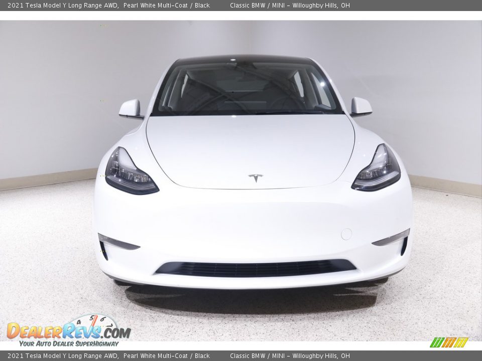 2021 Tesla Model Y Long Range AWD Pearl White Multi-Coat / Black Photo #2