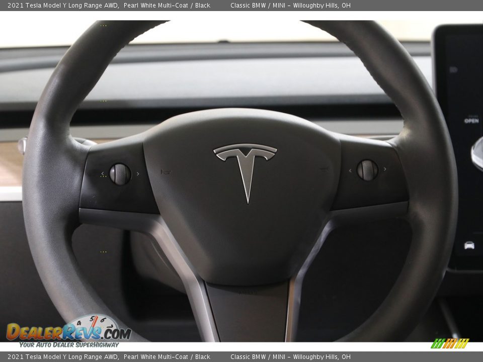 2021 Tesla Model Y Long Range AWD Steering Wheel Photo #7