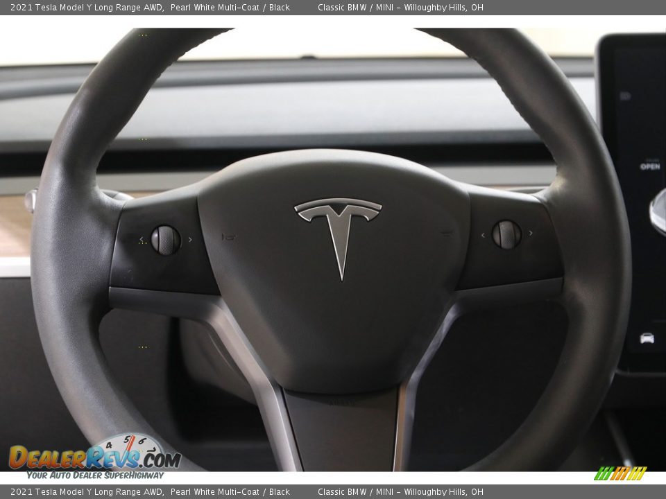 2021 Tesla Model Y Long Range AWD Steering Wheel Photo #7