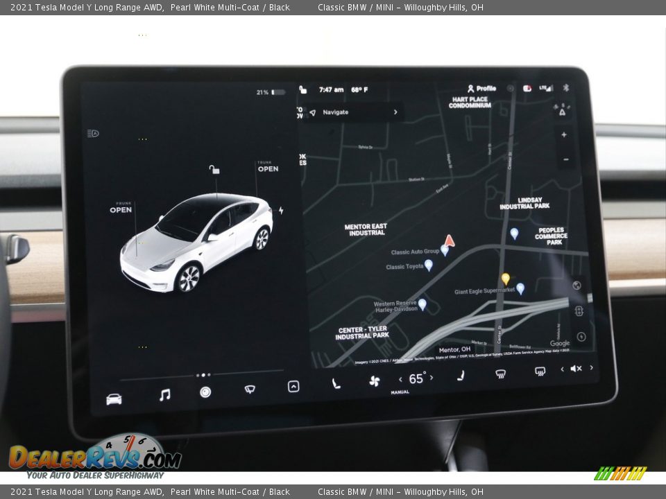 Navigation of 2021 Tesla Model Y Long Range AWD Photo #8