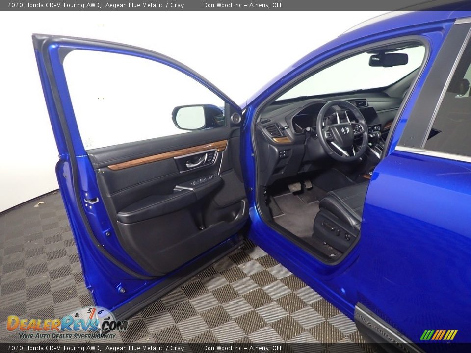 2020 Honda CR-V Touring AWD Aegean Blue Metallic / Gray Photo #24