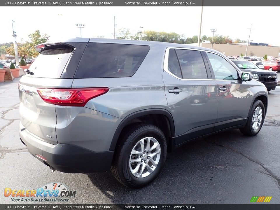 2019 Chevrolet Traverse LS AWD Satin Steel Metallic / Jet Black Photo #9