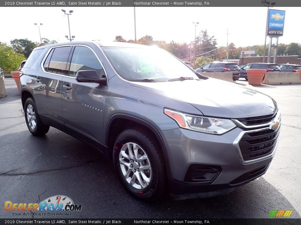 2019 Chevrolet Traverse LS AWD Satin Steel Metallic / Jet Black Photo #11