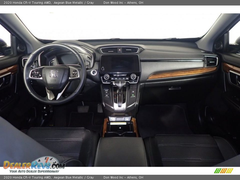 2020 Honda CR-V Touring AWD Aegean Blue Metallic / Gray Photo #28