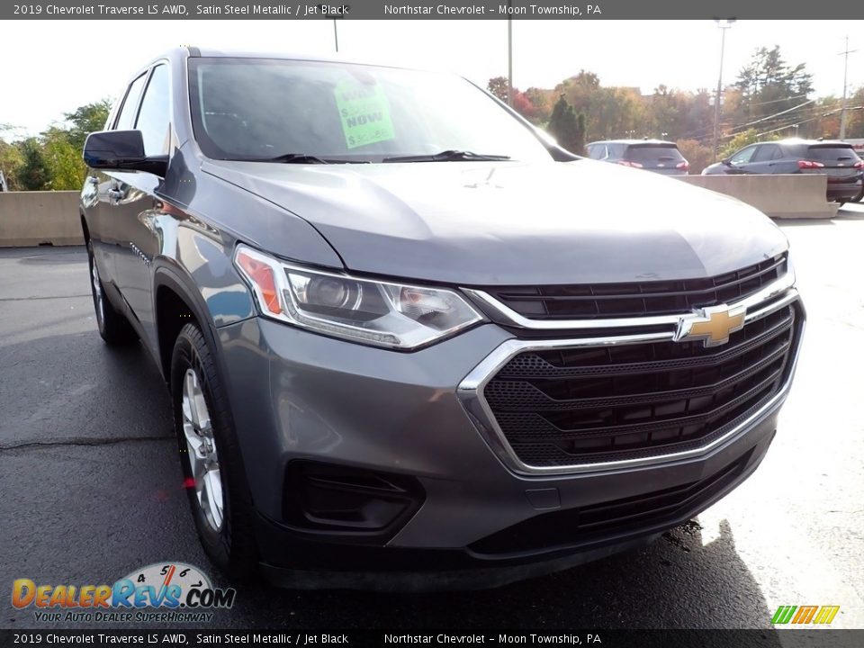 2019 Chevrolet Traverse LS AWD Satin Steel Metallic / Jet Black Photo #12