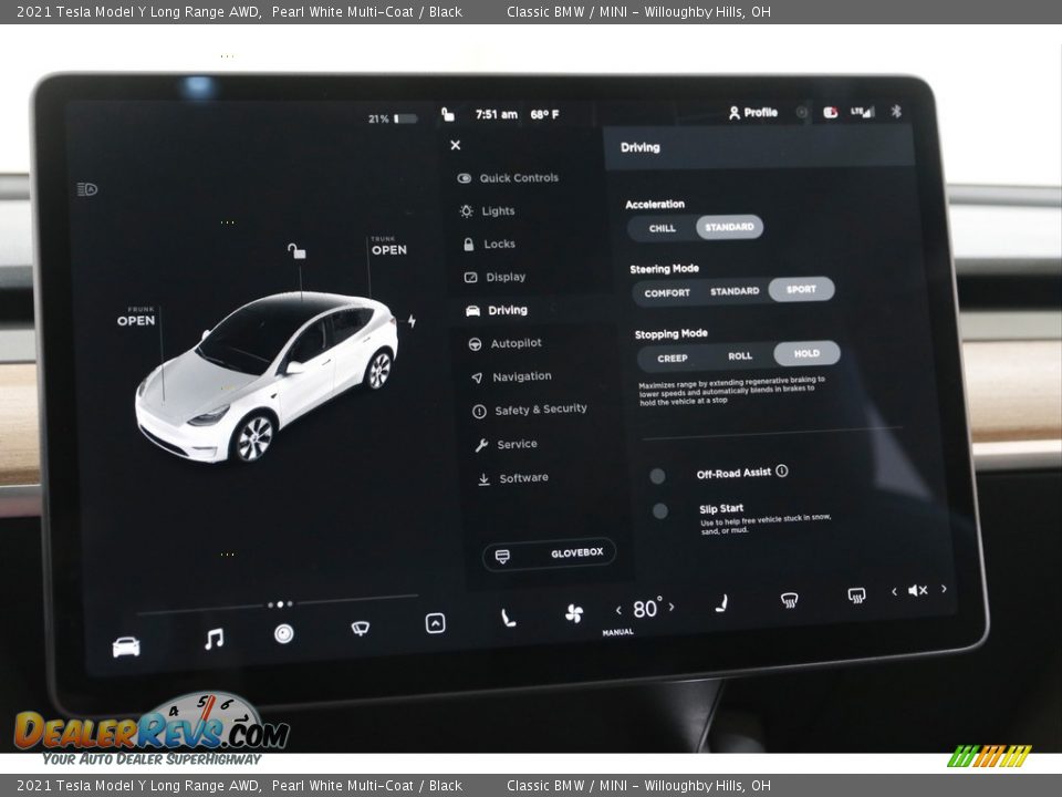 2021 Tesla Model Y Long Range AWD Pearl White Multi-Coat / Black Photo #15