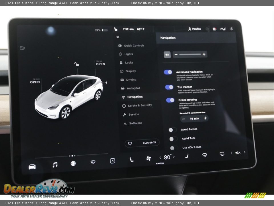 2021 Tesla Model Y Long Range AWD Pearl White Multi-Coat / Black Photo #17