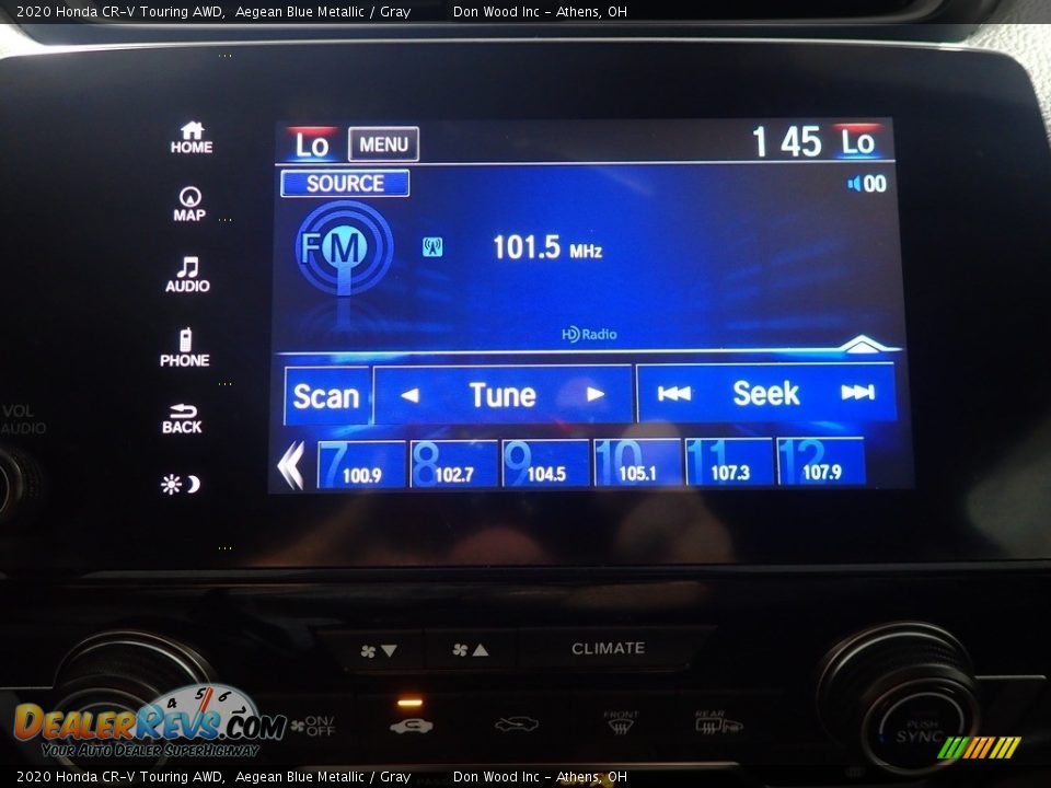 2020 Honda CR-V Touring AWD Aegean Blue Metallic / Gray Photo #30
