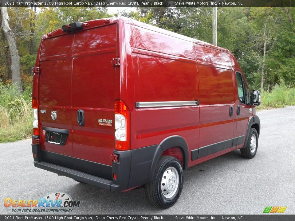 2021 Ram ProMaster 1500 High Roof Cargo Van Deep Cherry Red Crystal Pearl / Black Photo #6