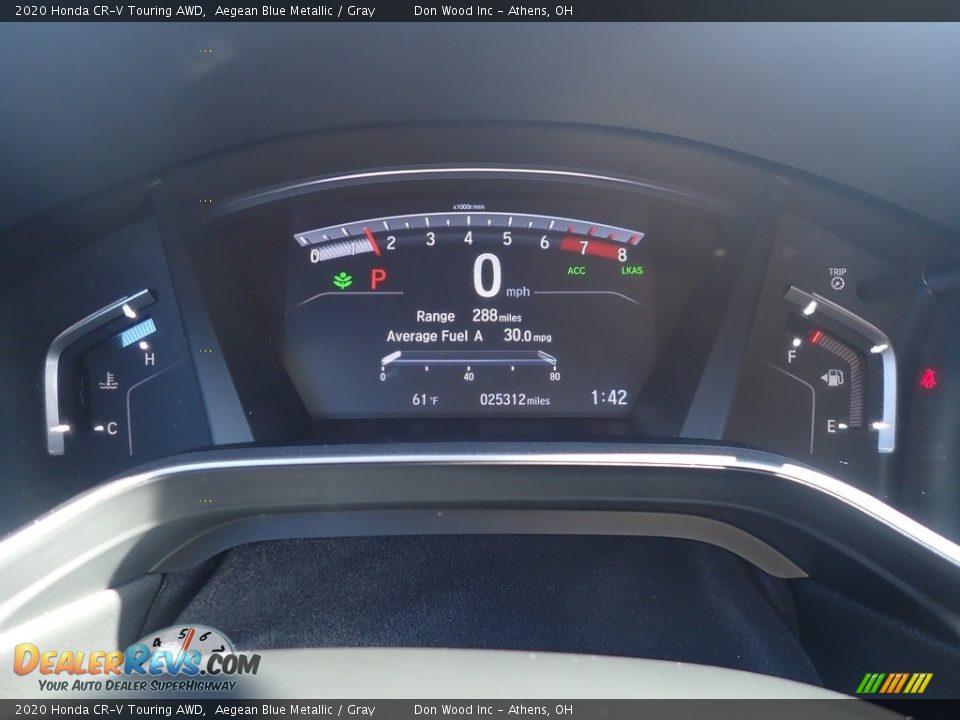 2020 Honda CR-V Touring AWD Aegean Blue Metallic / Gray Photo #32