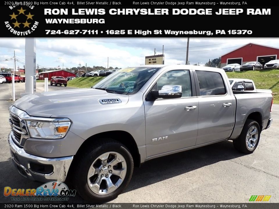 2020 Ram 1500 Big Horn Crew Cab 4x4 Billet Silver Metallic / Black Photo #1