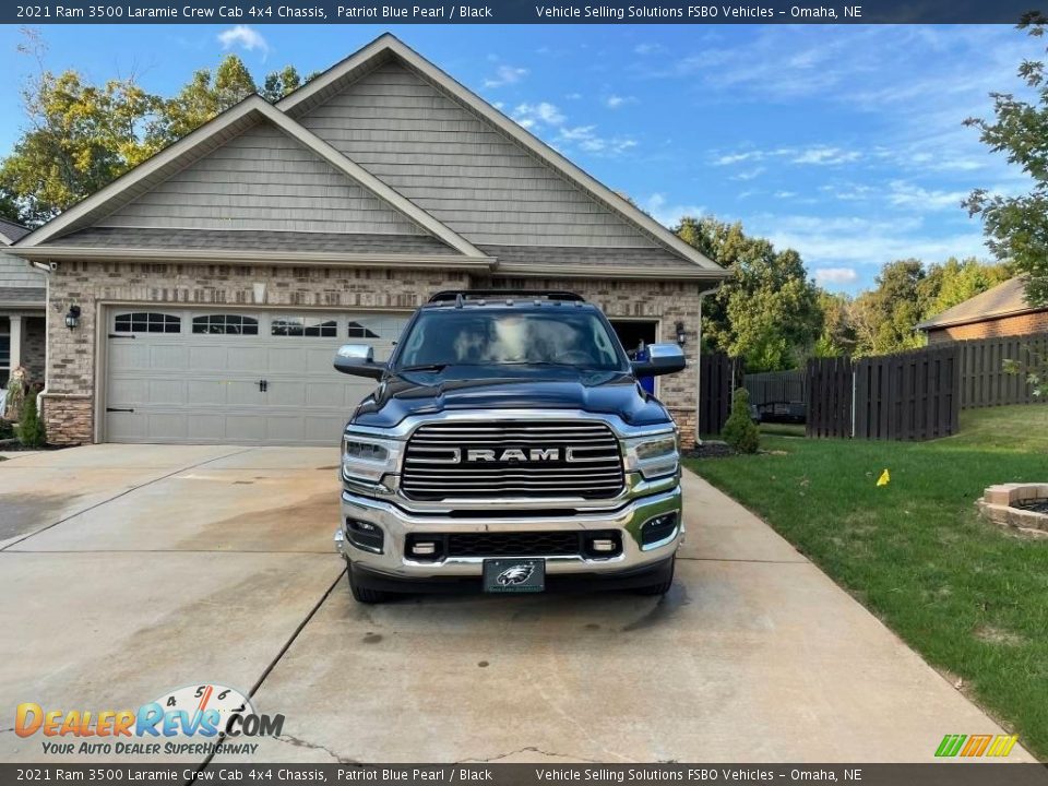 2021 Ram 3500 Laramie Crew Cab 4x4 Chassis Patriot Blue Pearl / Black Photo #8