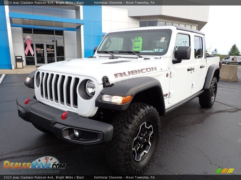 2020 Jeep Gladiator Rubicon 4x4 Bright White / Black Photo #2