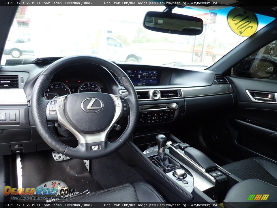 Black Interior - 2015 Lexus GS 350 F Sport Sedan Photo #13