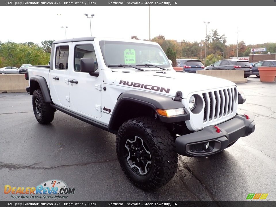 2020 Jeep Gladiator Rubicon 4x4 Bright White / Black Photo #10