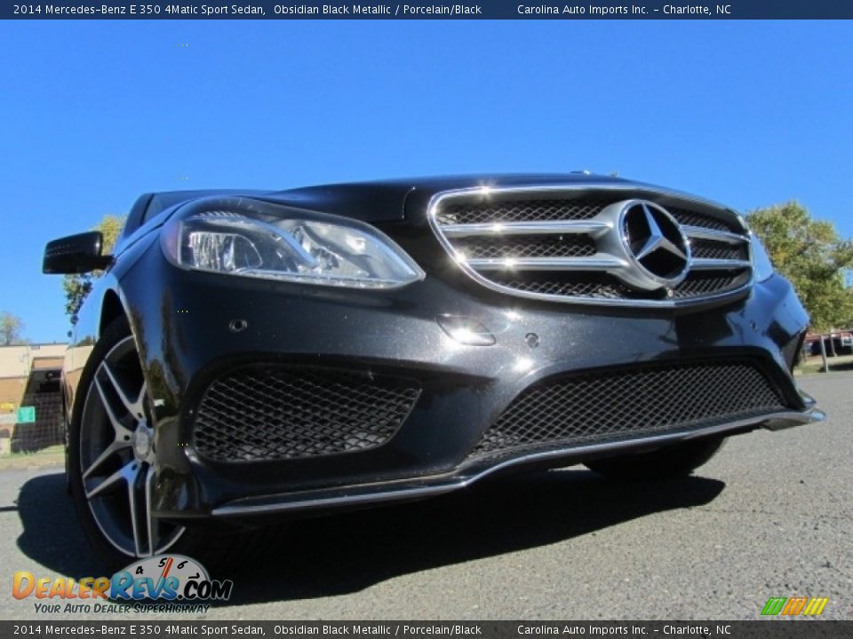 2014 Mercedes-Benz E 350 4Matic Sport Sedan Obsidian Black Metallic / Porcelain/Black Photo #2