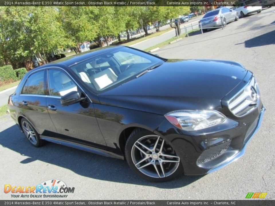 2014 Mercedes-Benz E 350 4Matic Sport Sedan Obsidian Black Metallic / Porcelain/Black Photo #3