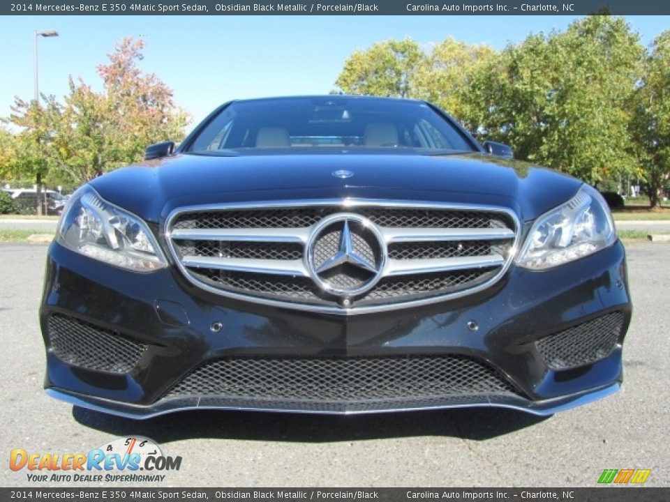 2014 Mercedes-Benz E 350 4Matic Sport Sedan Obsidian Black Metallic / Porcelain/Black Photo #4